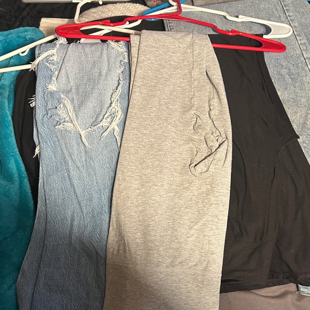 Aeropostale Blue and Gray Boyfriend Jeans